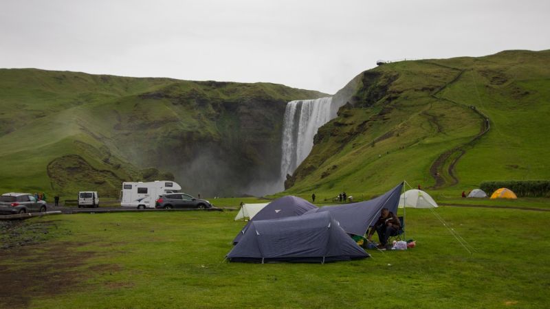 Camping Skogafoss Islande