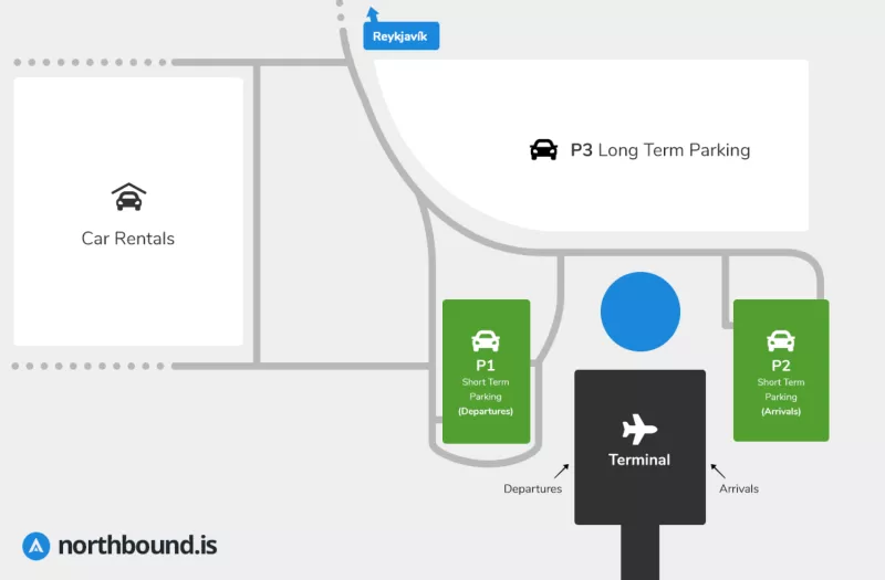 Map of KEF Airport, Keflavik Iceland